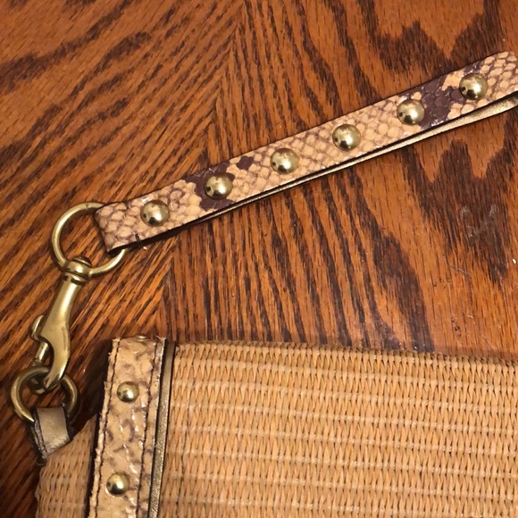 Coach Straw Python Clutch - Picture 15 of 16